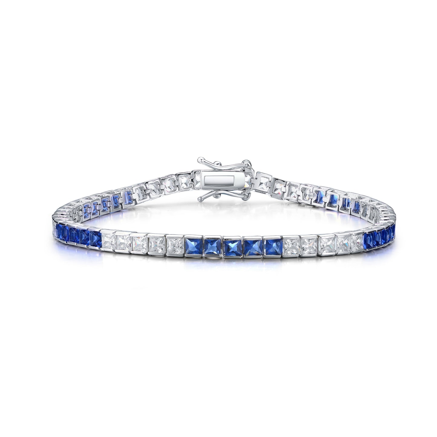 3MM Square Cut CZ Tennis Bracelet