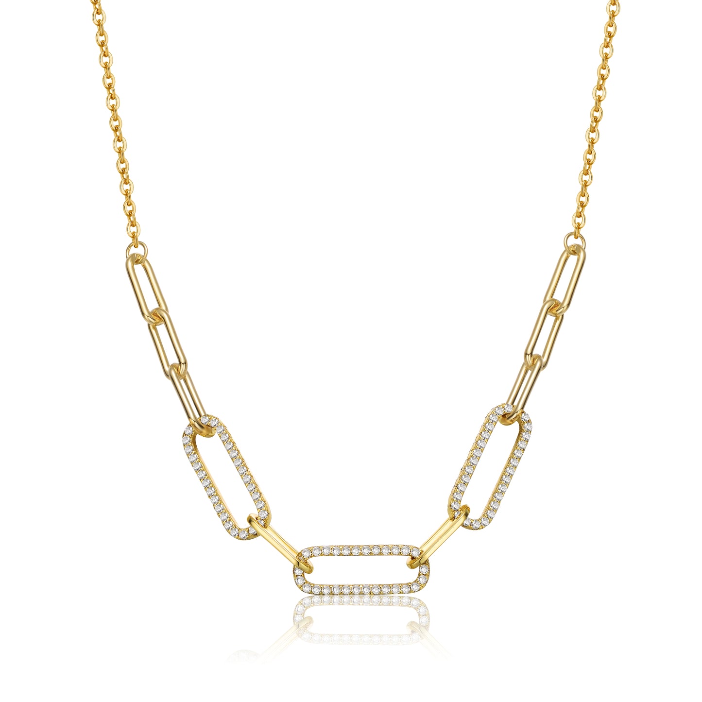 Sophia's Pave Modern Link Chain Necklace