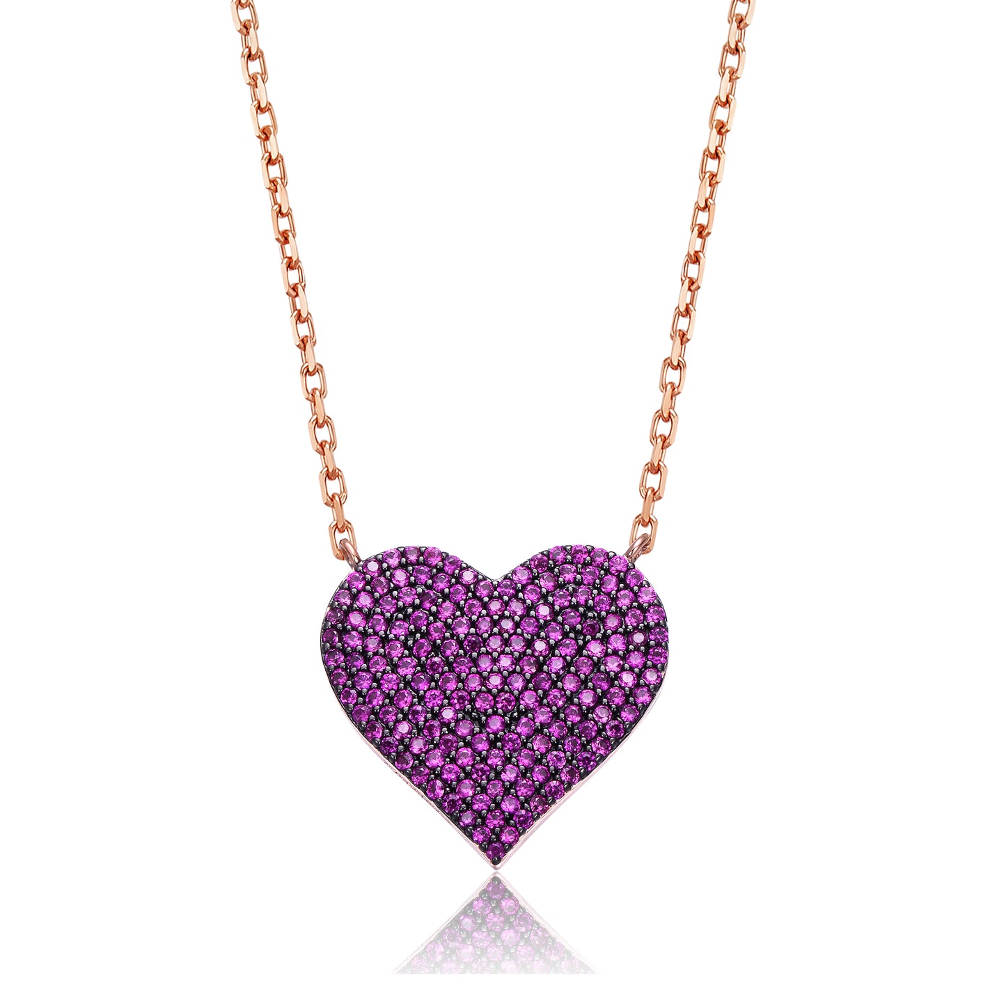 Clara's Enchanted Ruby Heart Necklace