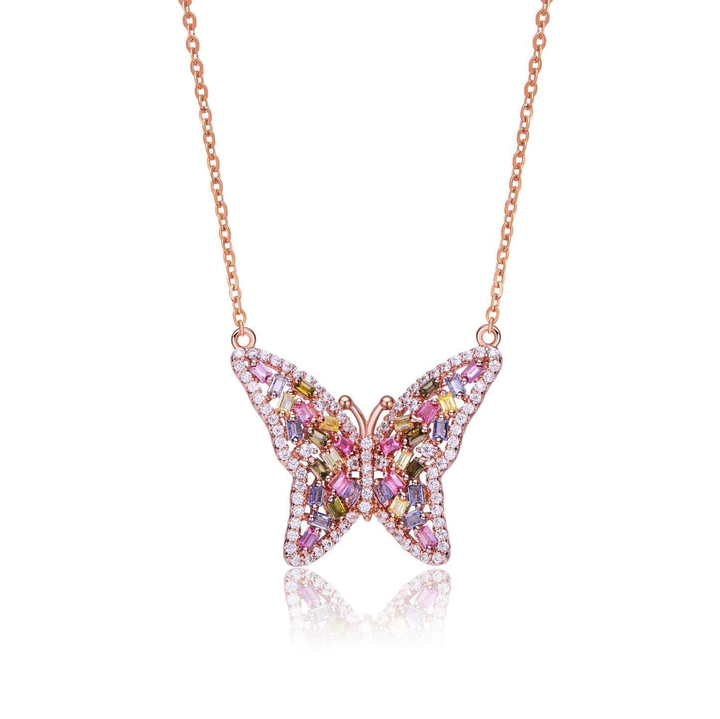 Ella's Multi Color Butterfly Necklace