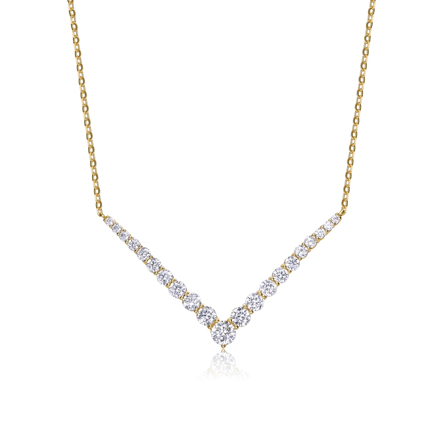 Mathilda's Gold Cluster Chevron Necklace