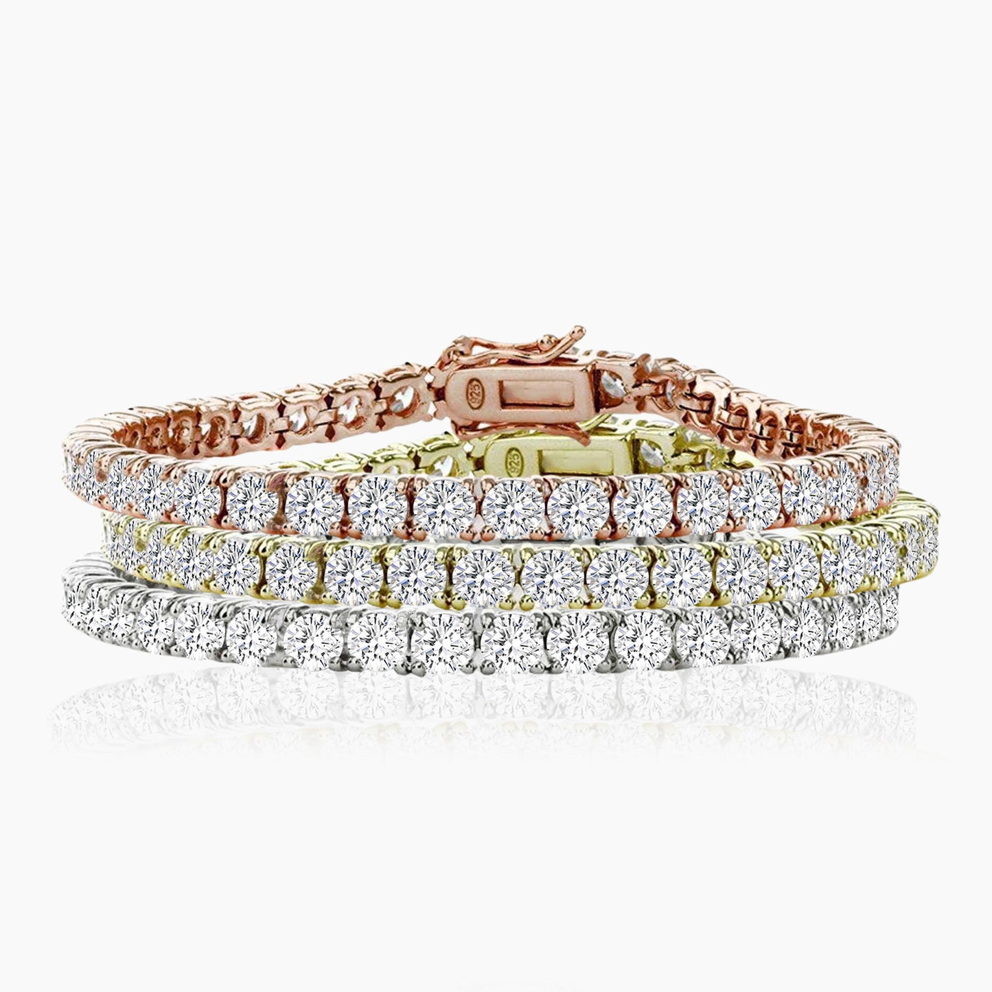 4MM Simulated Diamond Tennis Bracelet