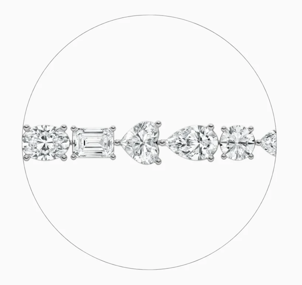 Crystal Symphony Mixed-Cut Simulated Diamond Tennis Bracelet