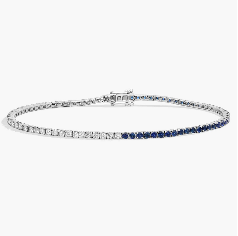 Celestial Gradient Sapphire & Ice Tennis Bracelet