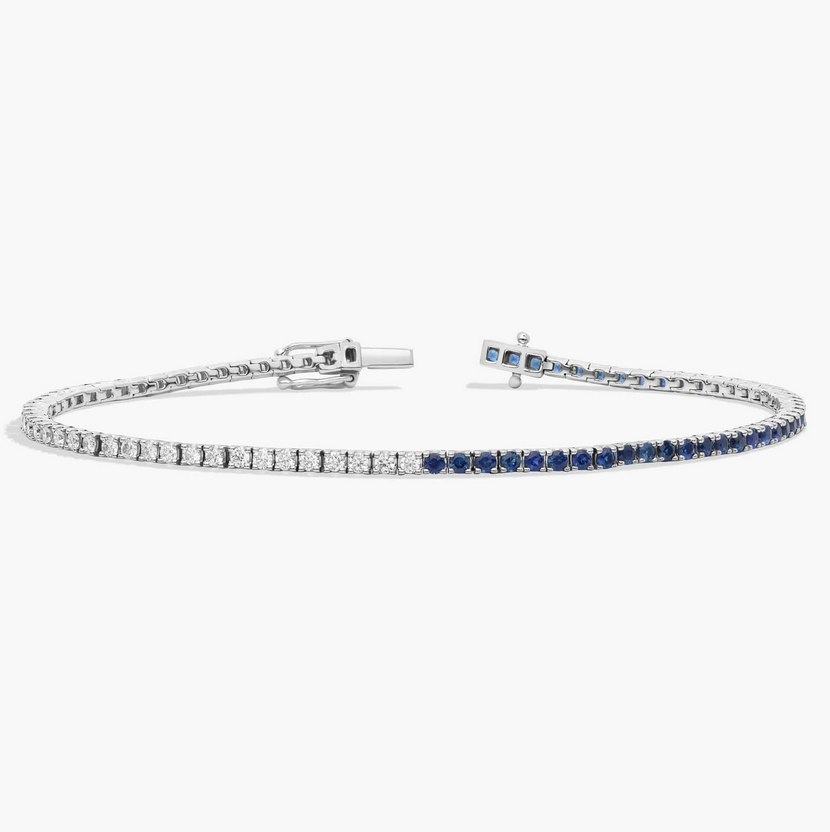 Celestial Gradient Sapphire & Ice Tennis Bracelet