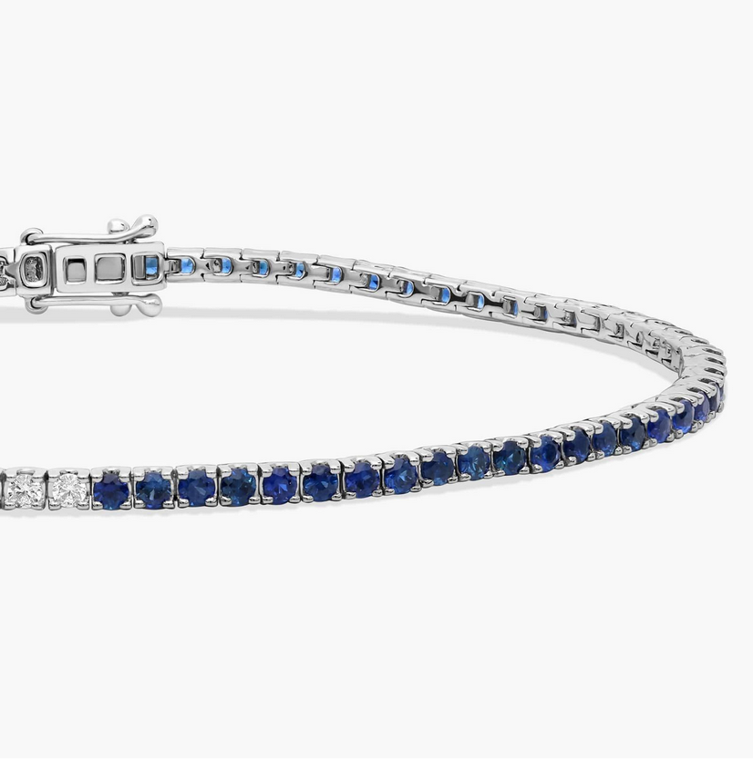 Celestial Gradient Sapphire & Ice Tennis Bracelet
