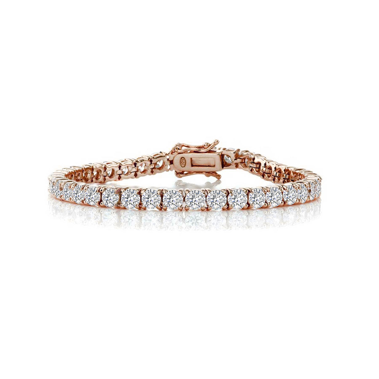 Tennis Bracelet - Cubic Zirconia - 18K Rose Gold Plated – stellavalentino